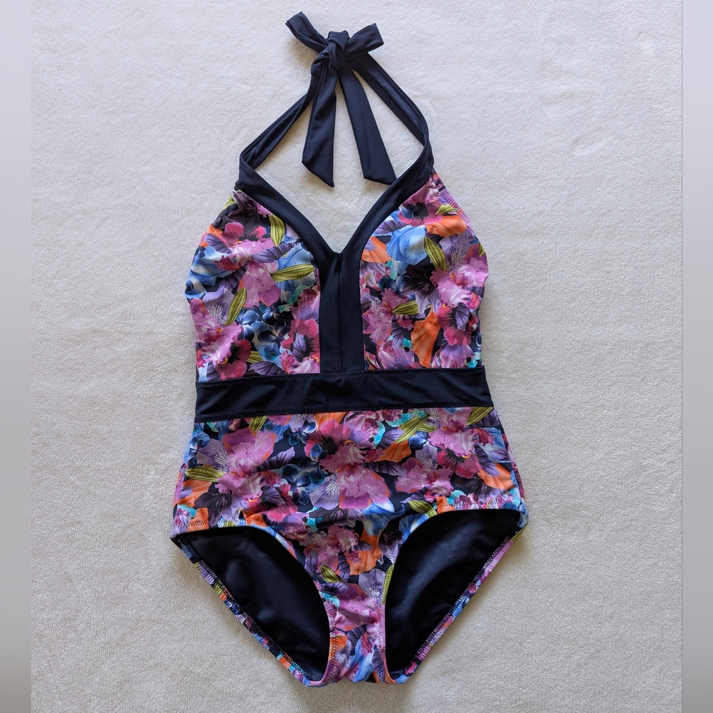 Lands End Floral Swimsuit